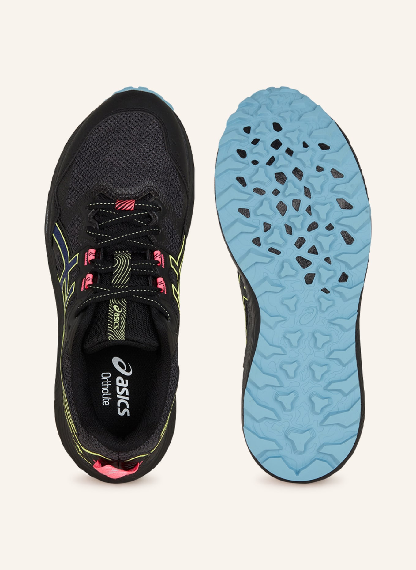 ASICS Trail running shoes GEL-SONOMA 7, Color: BLACK/ DARK BLUE/ YELLOW (Image 5)