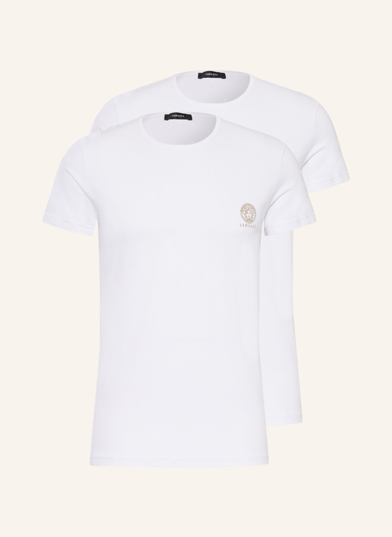 VERSACE Pack of 2 T-shirts MEDUSA, Color: WHITE (Image 1)