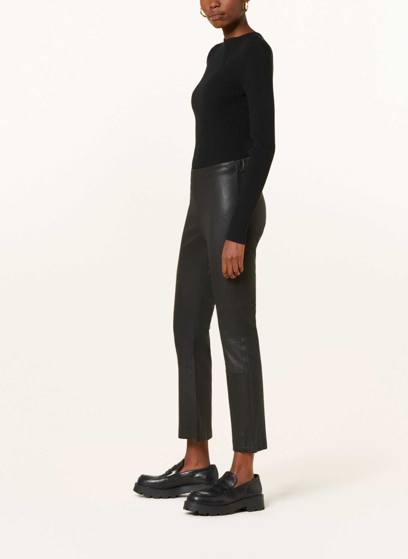 InWear Leather pants CEDARIW, Color: BLACK (Image 4)