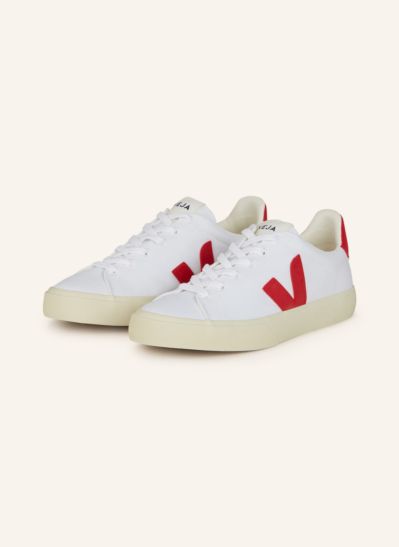 VEJA Sneakers CAMPO CA, Color: WHITE/ RED (Image 1)