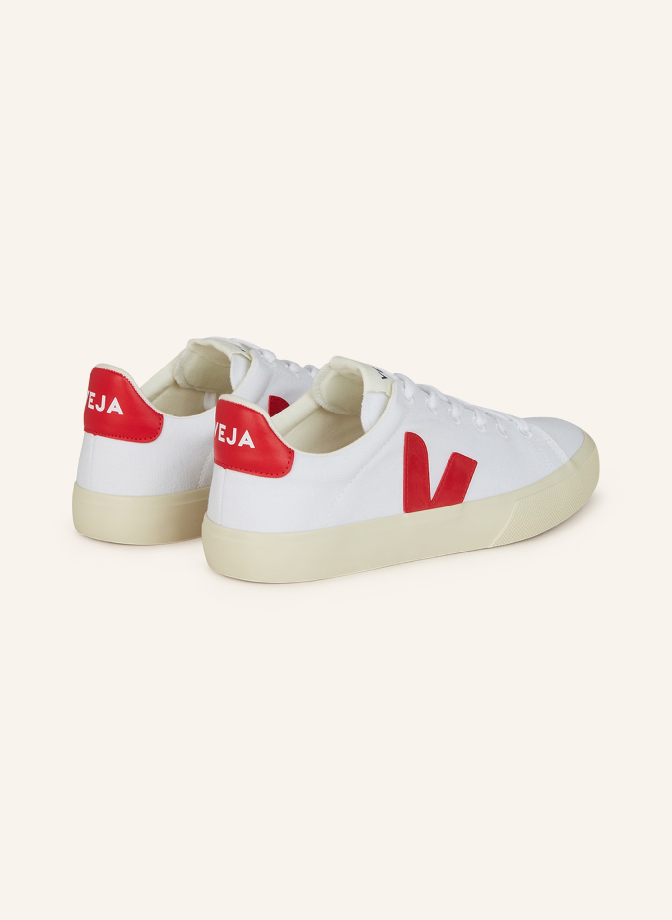 VEJA Sneakers CAMPO CA, Color: WHITE/ RED (Image 2)