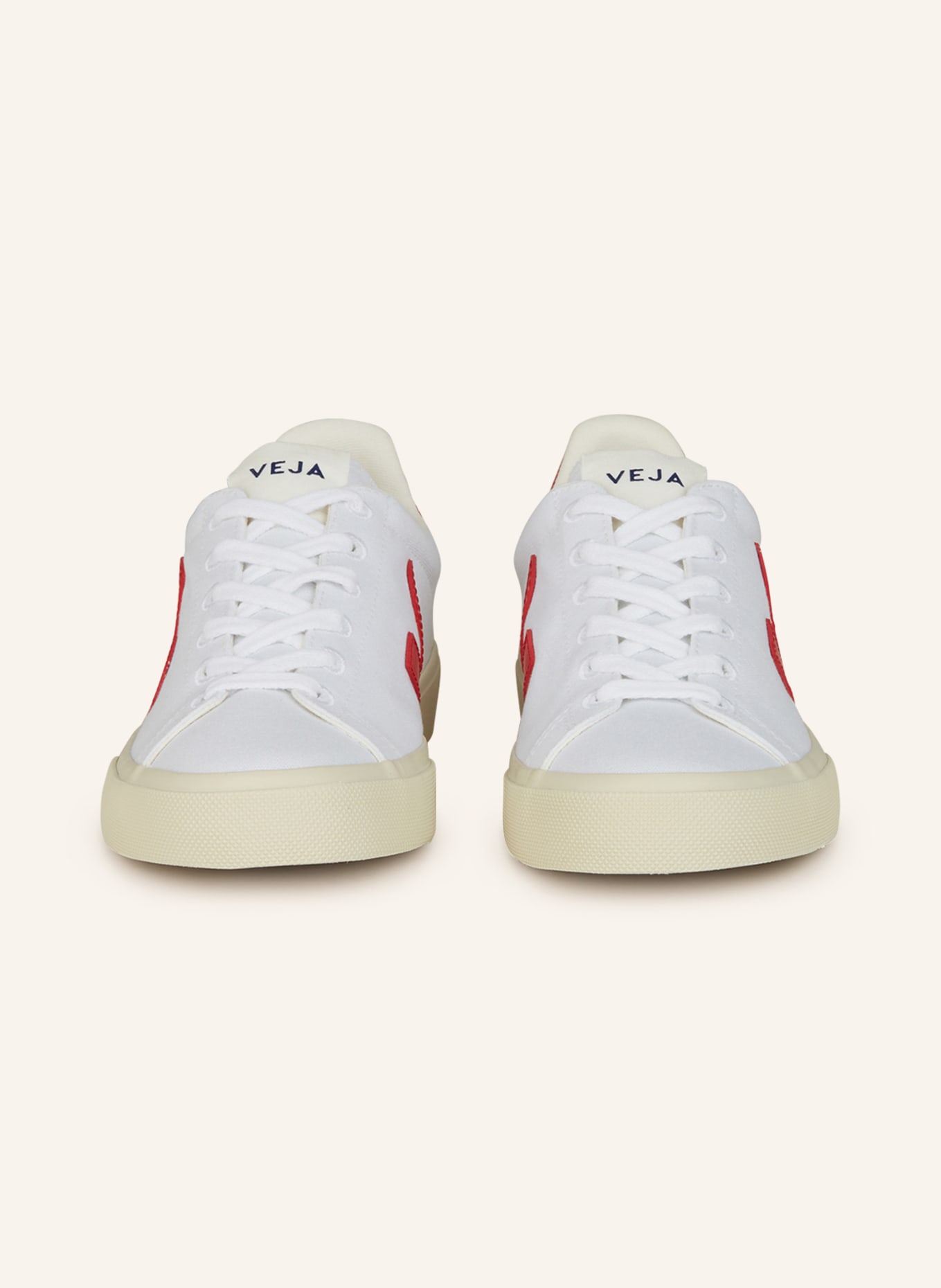 VEJA Sneakers CAMPO CA, Color: WHITE/ RED (Image 3)