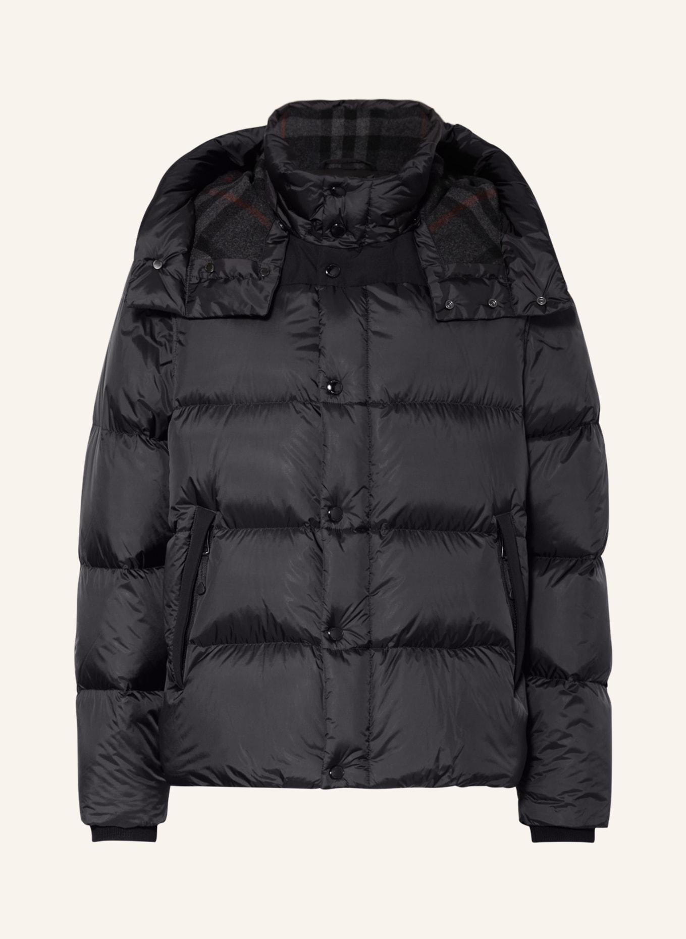 BURBERRY Down jacket LEEDS with detachable sleeves, Color: BLACK (Image 1)