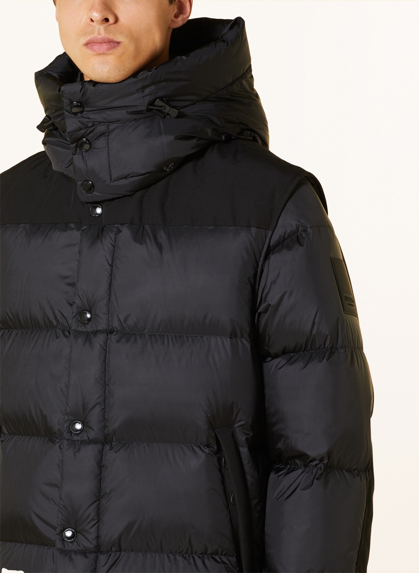 BURBERRY Down jacket LEEDS with detachable sleeves, Color: BLACK (Image 6)