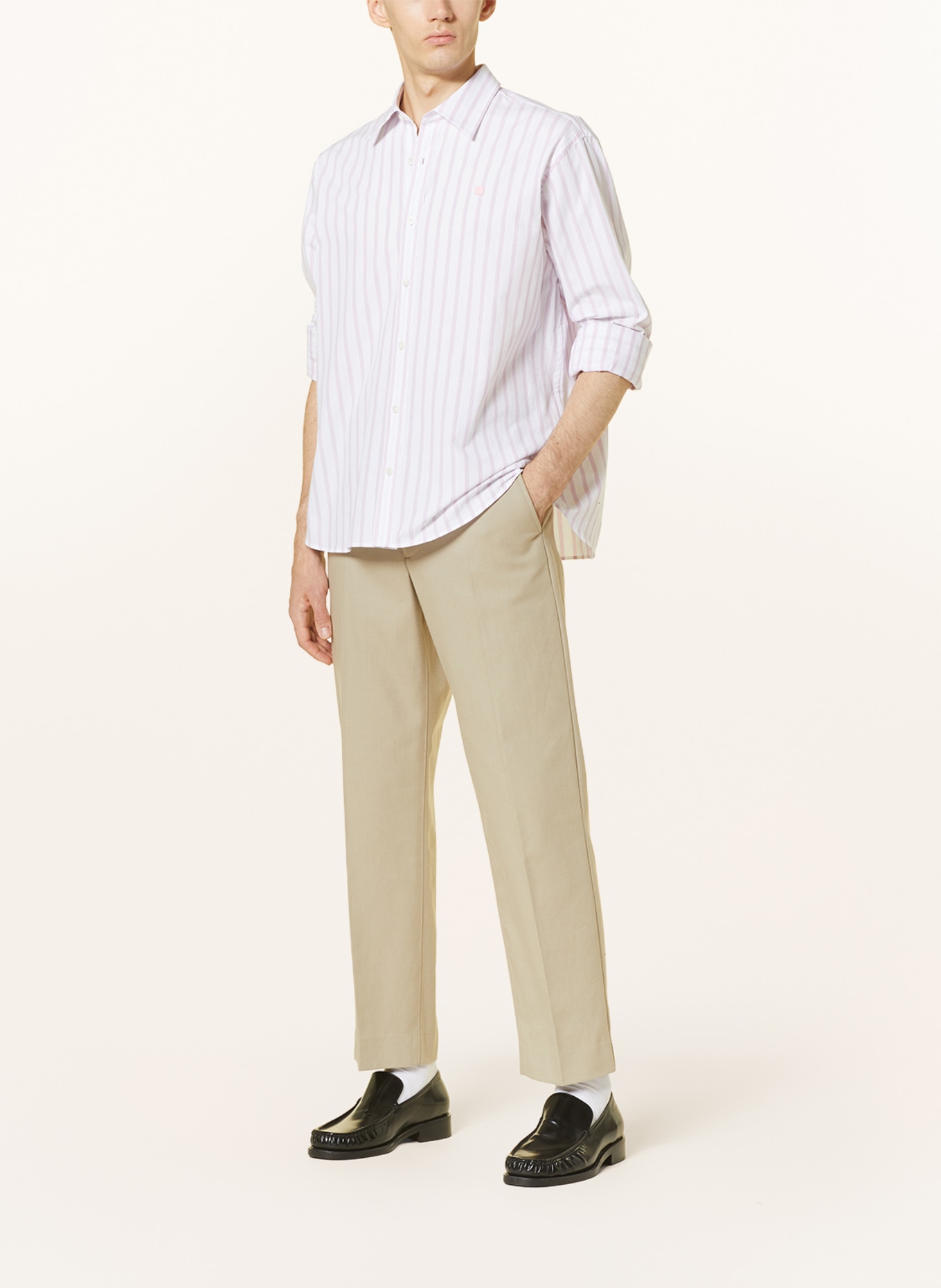 Acne Studios Shirt relaxed fit, Color: WHITE/ PINK (Image 2)