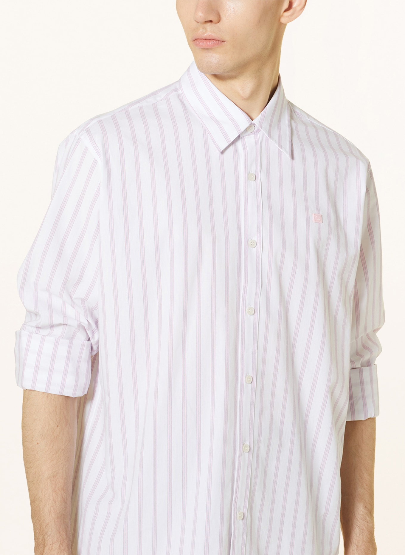 Acne Studios Shirt relaxed fit, Color: WHITE/ PINK (Image 4)