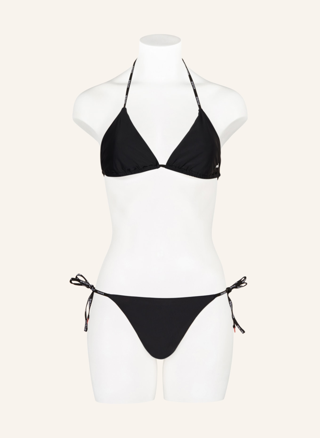 HUGO Triangle bikini top PURE, Color: BLACK (Image 2)