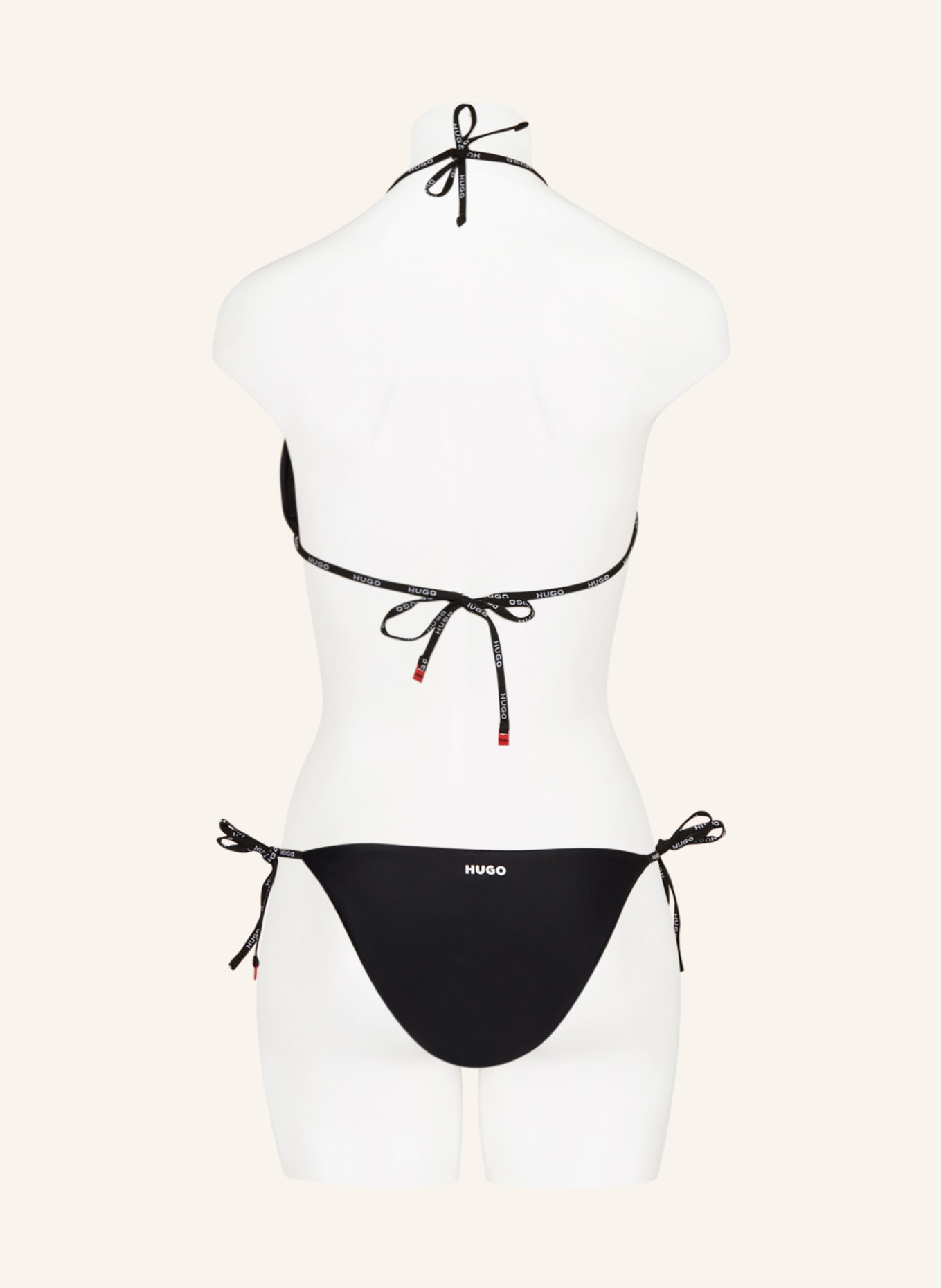 HUGO Triangel-Bikini-Top PURE, Farbe: SCHWARZ (Bild 3)