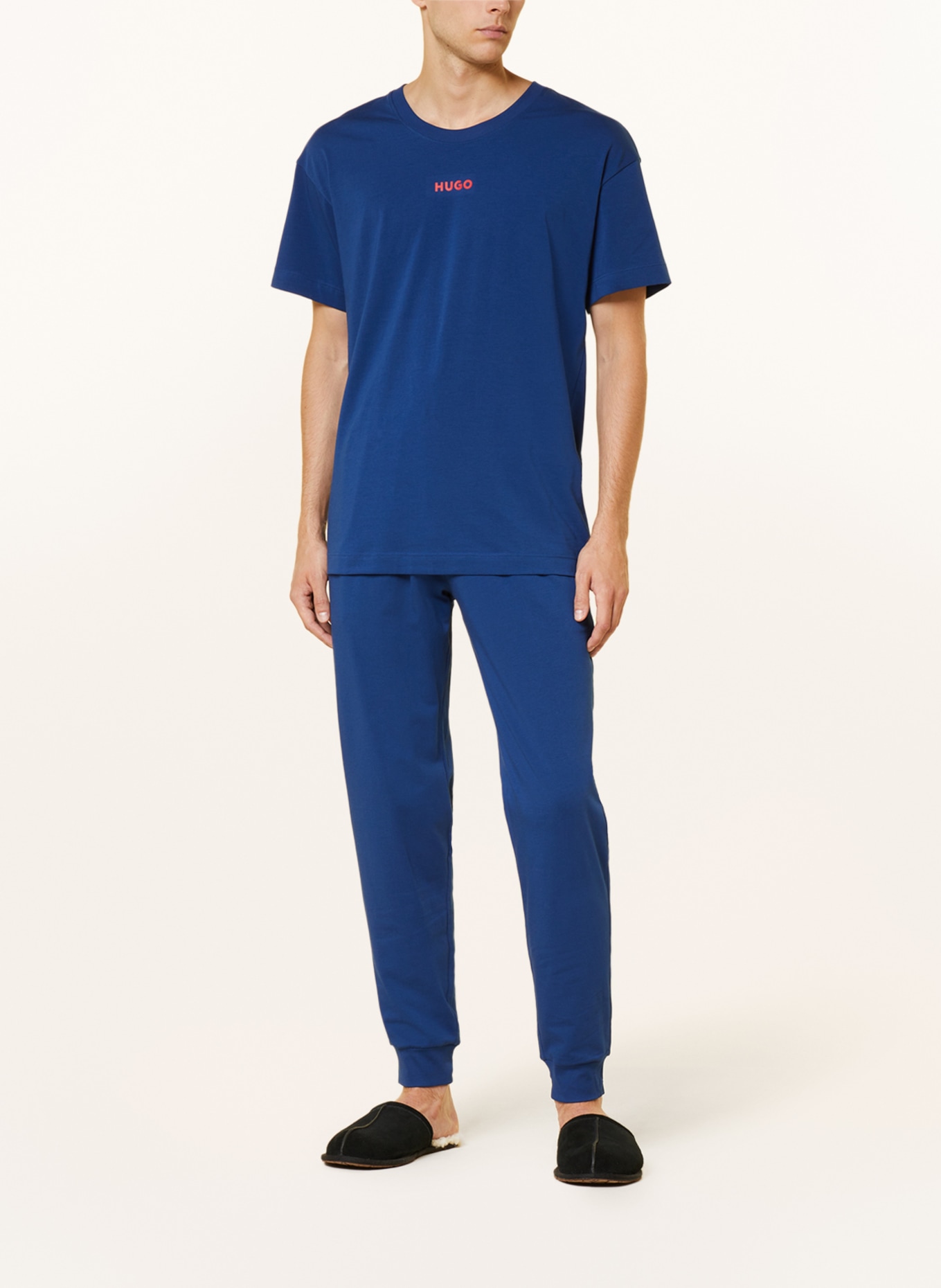 HUGO Pajama shirt LINKED, Color: DARK BLUE (Image 2)