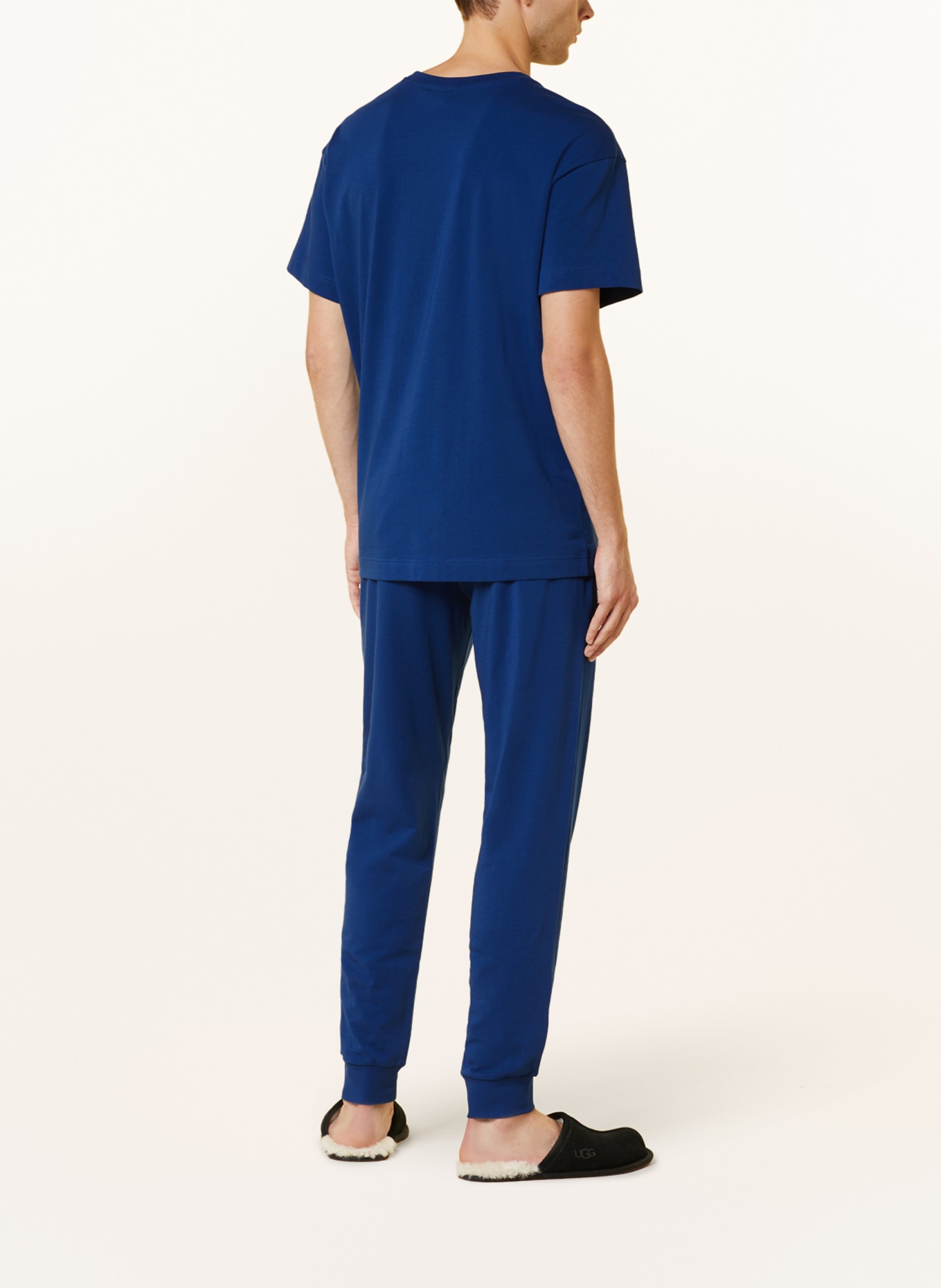 HUGO Pyžamové tričko LINKED, Barva: TMAVĚ MODRÁ (Obrázek 3)