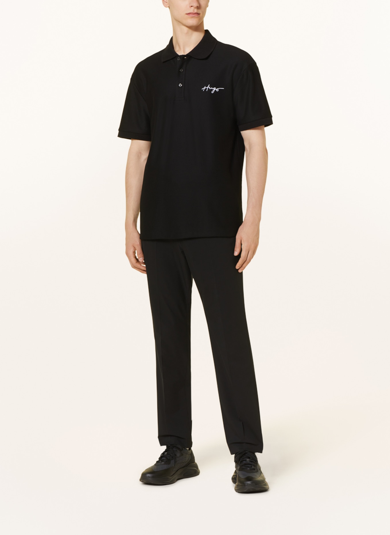 HUGO Polo shirt DAIPO regular fit, Color: BLACK (Image 2)