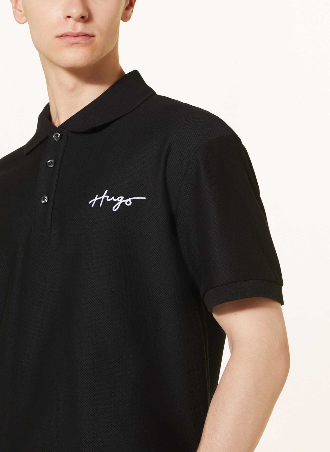 HUGO Polo shirt DAIPO regular fit, Color: BLACK (Image 4)