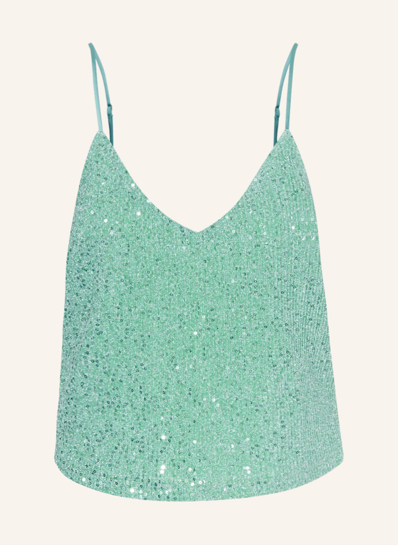 NEO NOIR Cropped top ELINAS with sequins, Color: MINT (Image 1)