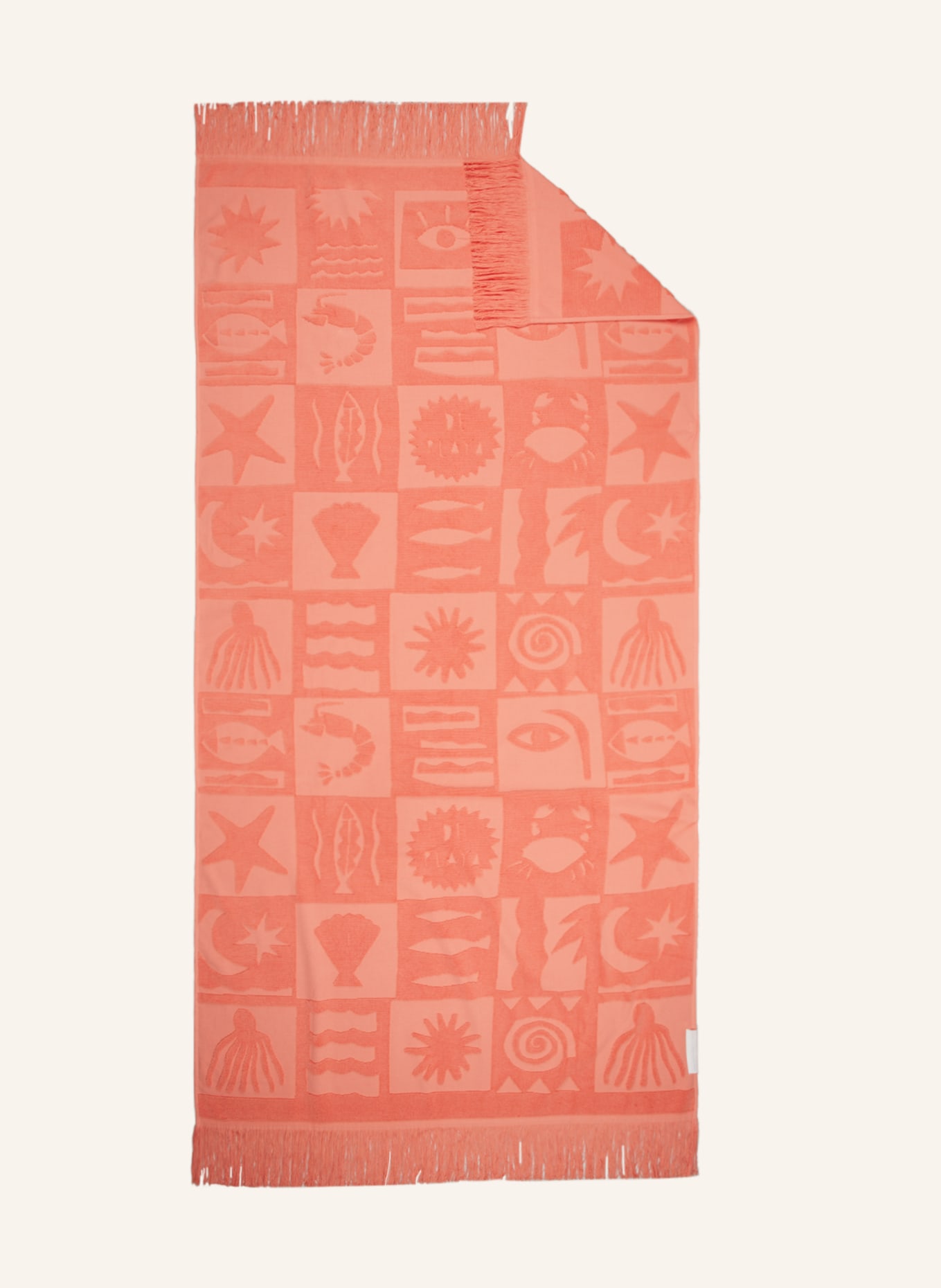 SUNNYLIFE Ręcznik plażowy, Kolor: ŁOSOSIOWY (Obrazek 1)