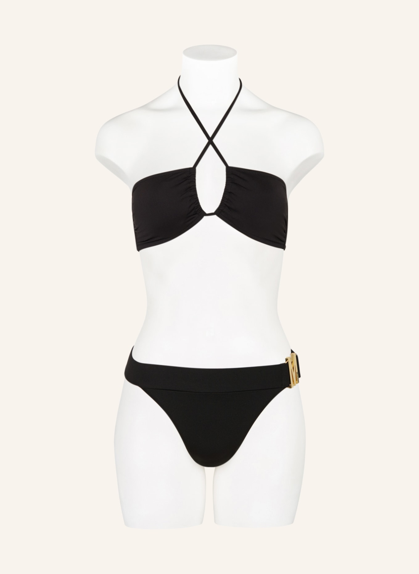 MOSCHINO Halter neck bikini VIT, Color: BLACK (Image 2)