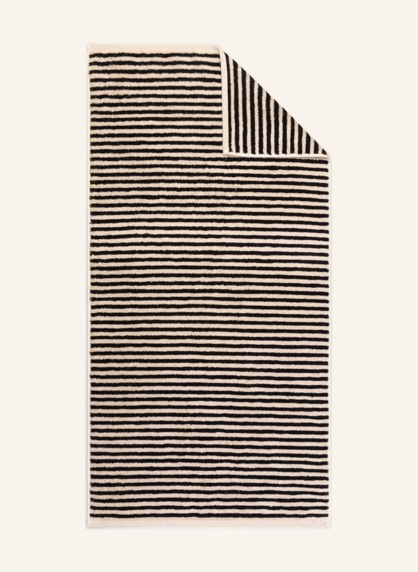 Cawö Handtuch, Farbe: 39 natur-schwarz (Bild 1)