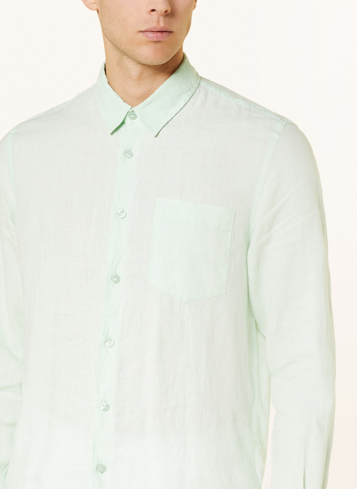 VILEBREQUIN Linen shirt CAROBIS regular fit, Color: MINT (Image 4)