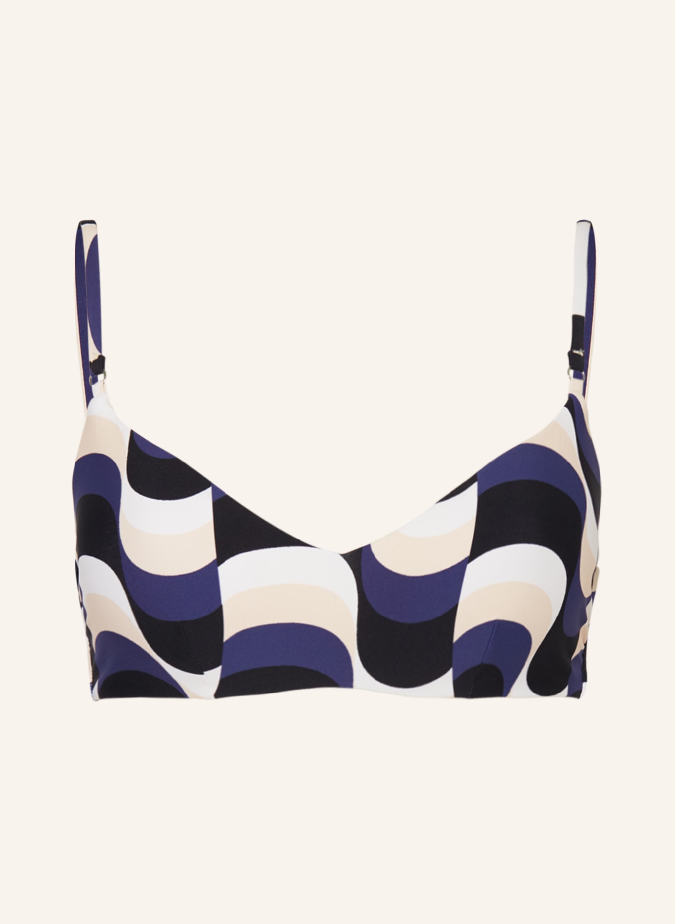 SEAFOLLY Bralette bikini top MODERN TAKE, Color: BLACK/ BLUE/ WHITE (Image 1)