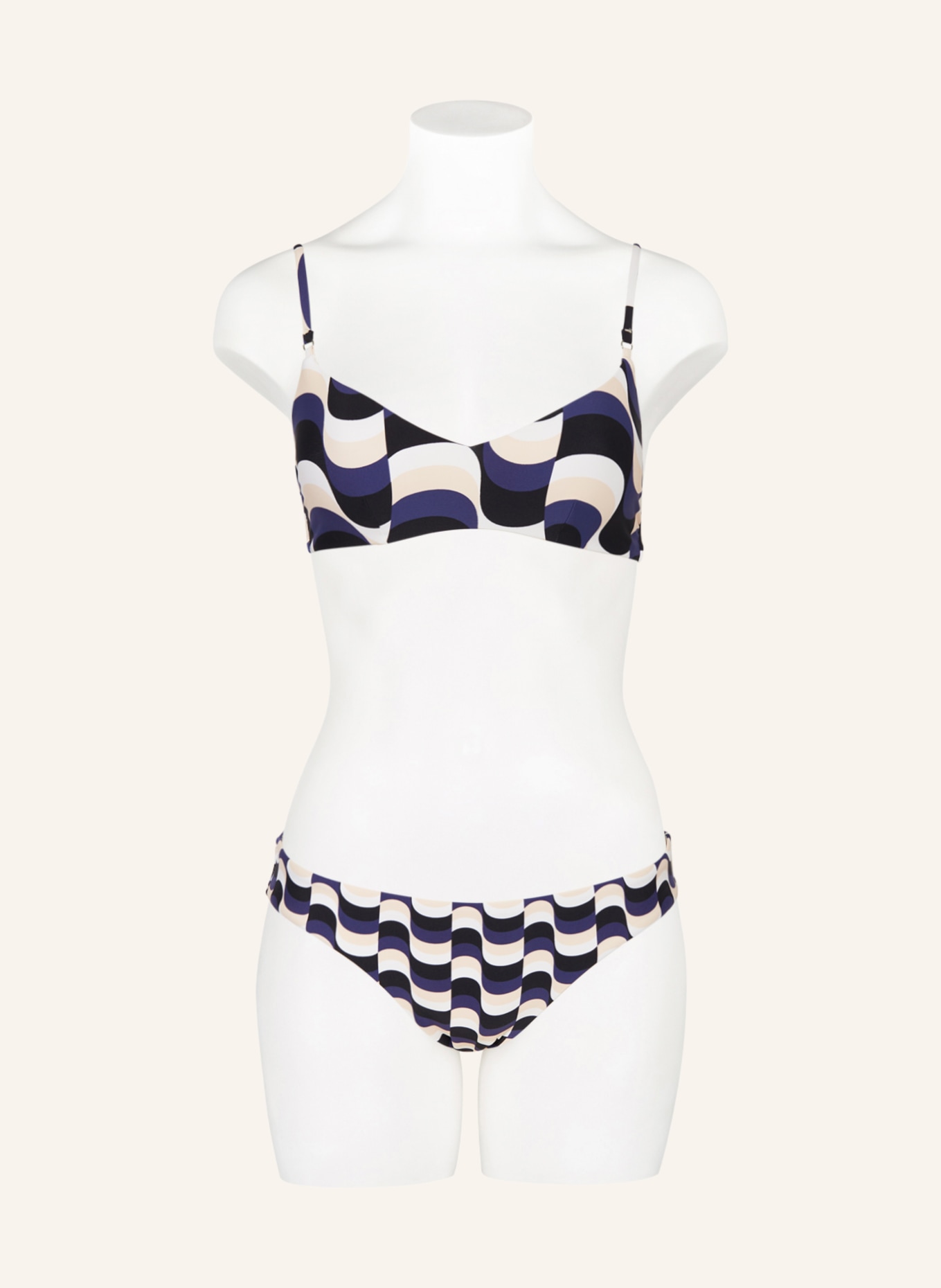 SEAFOLLY Bralette bikini top MODERN TAKE, Color: BLACK/ BLUE/ WHITE (Image 2)