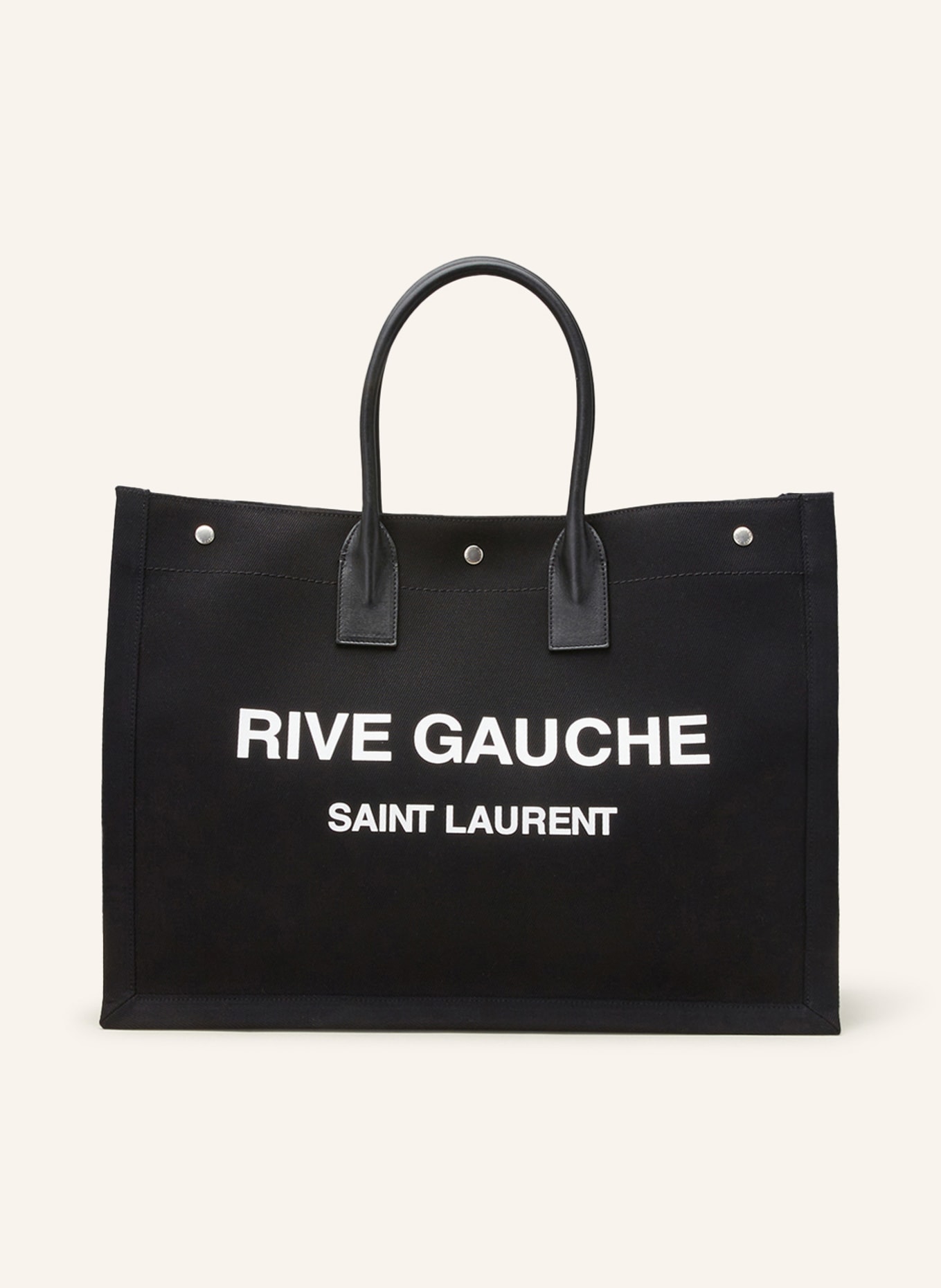 SAINT LAURENT Shopper RIVE GAUCHE, Farbe: SCHWARZ/ WEISS (Bild 1)