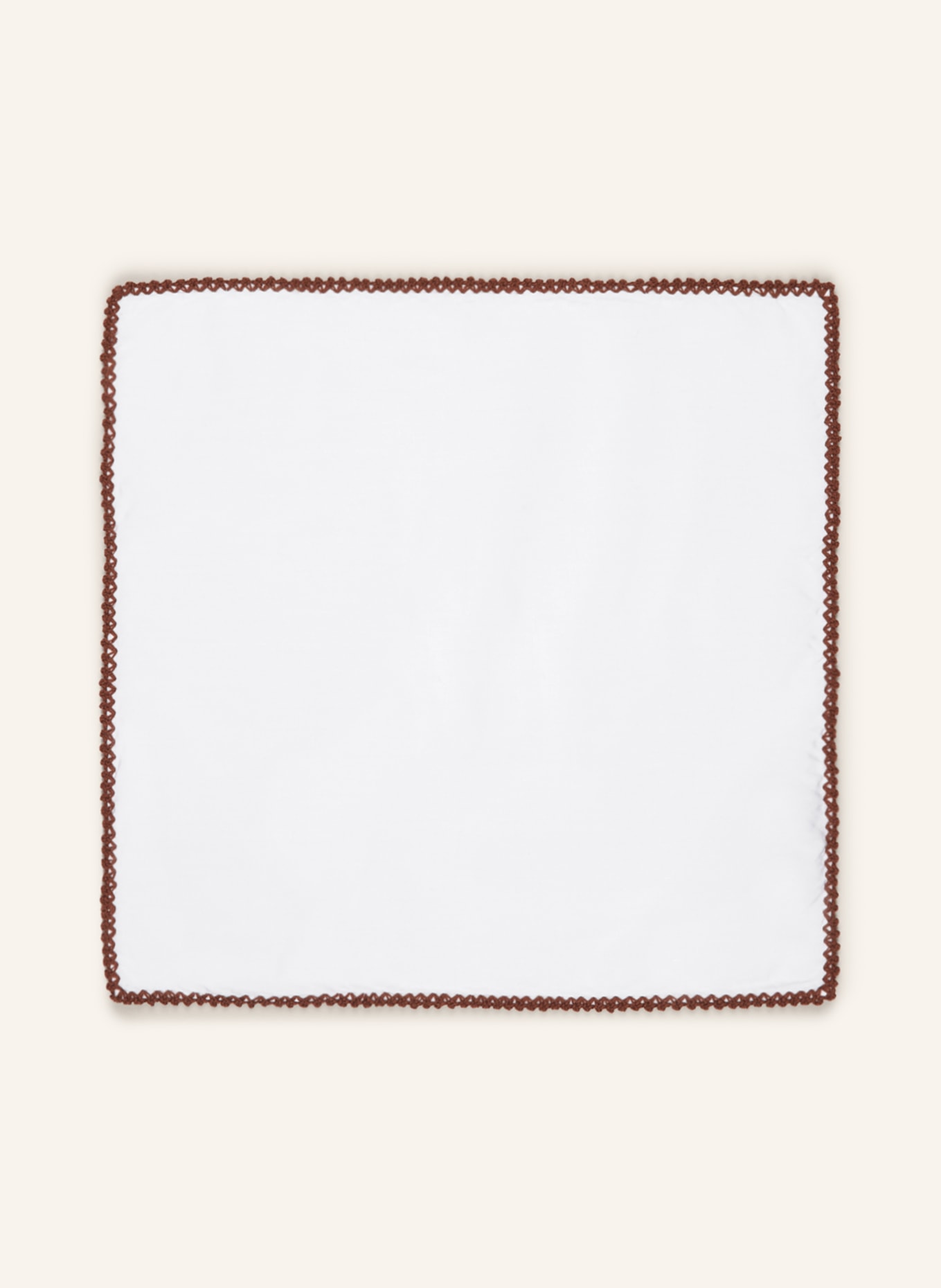 VIOLA MILANO Pocket square, Color: WHITE/ BROWN (Image 2)