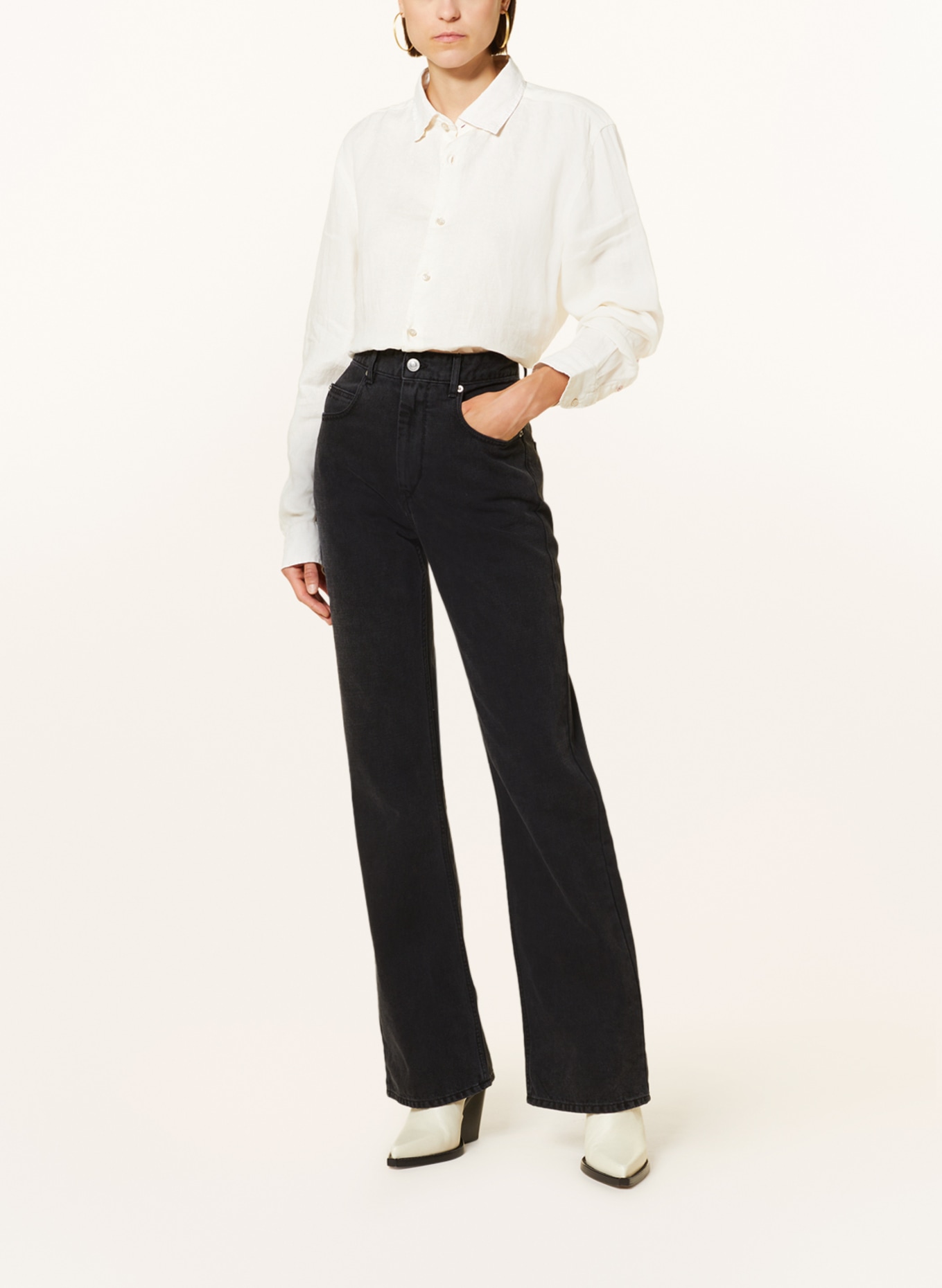 MARANT ÉTOILE Flared jeans BELVIRA, Color: 02FK FADED BLACK (Image 2)
