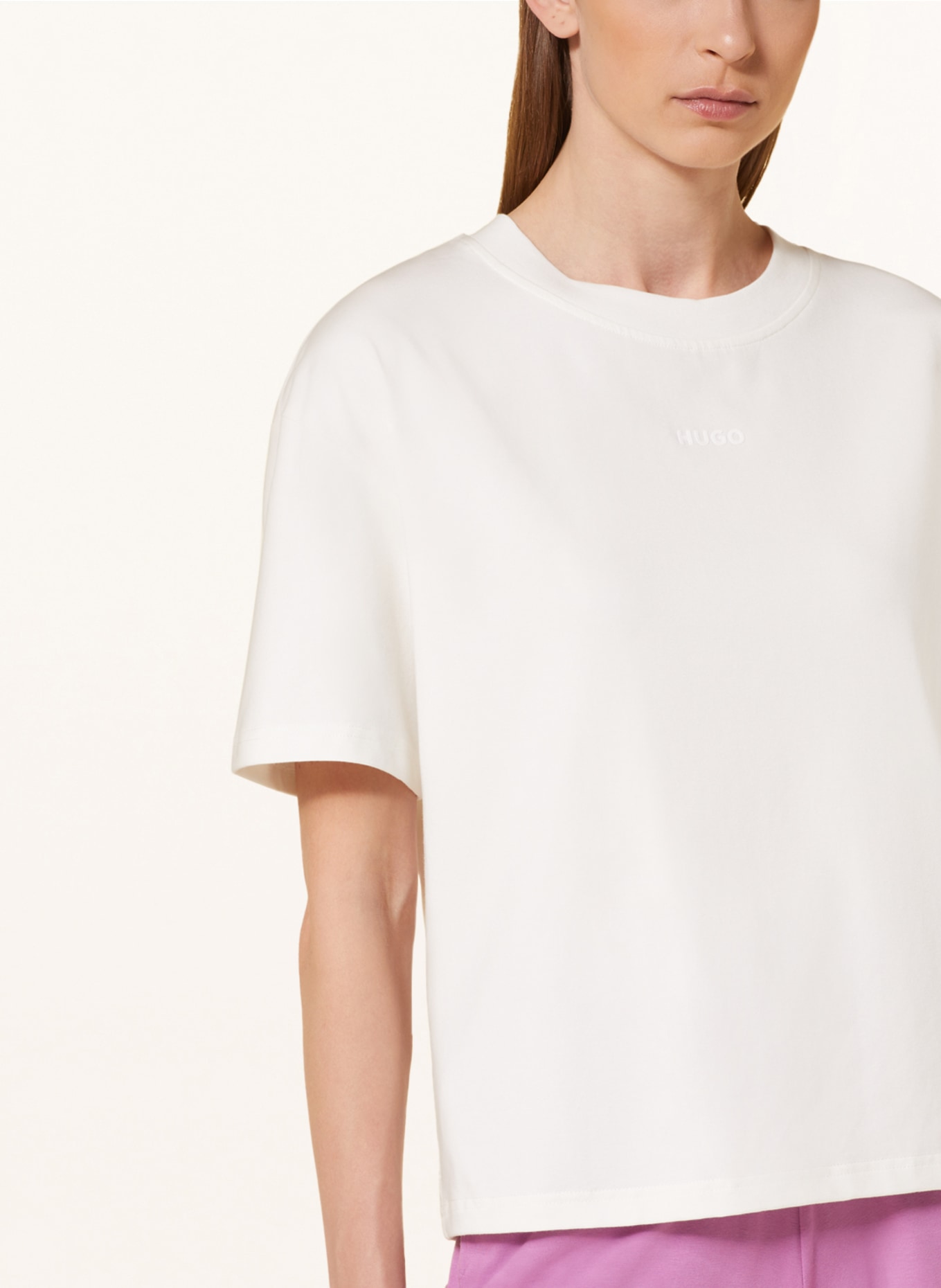 HUGO Lounge shirt SHUFFLE, Color: WHITE (Image 4)