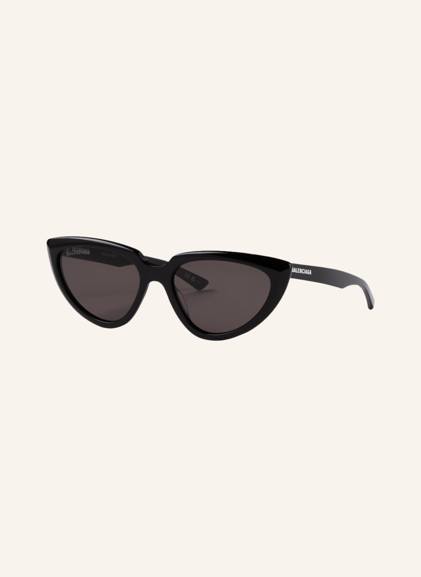 BALENCIAGA Sunglasses BB0182S, Color: 1100L1 - BLACK/DARK GRAY (Image 1)