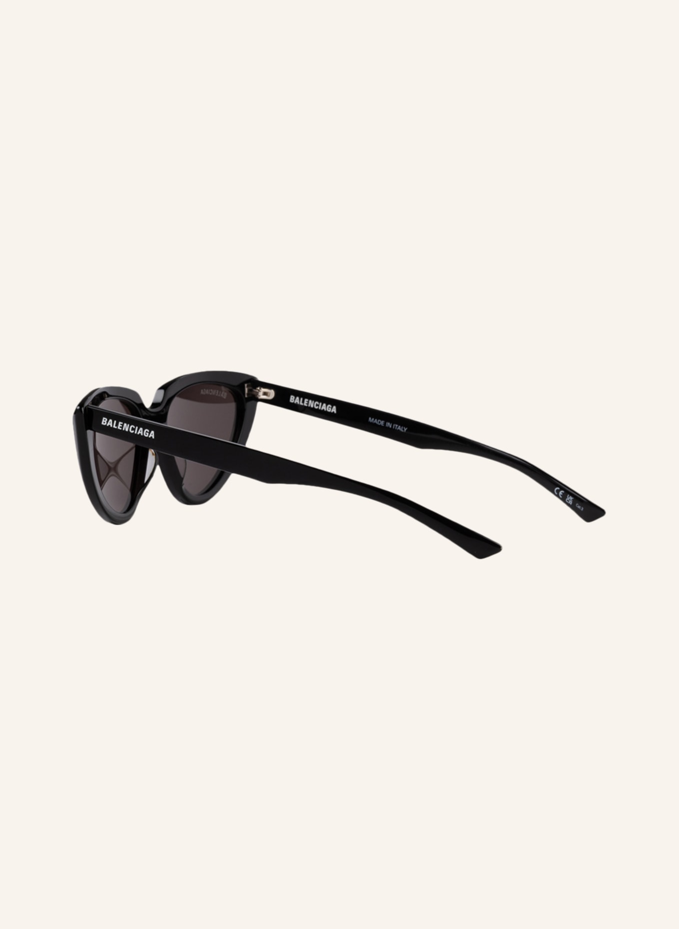 BALENCIAGA Sunglasses BB0182S, Color: 1100L1 - BLACK/DARK GRAY (Image 4)
