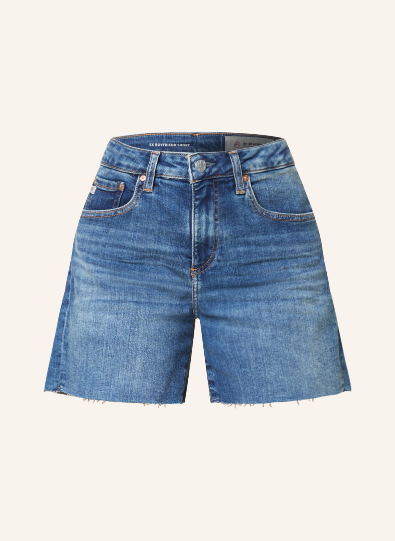 AG Jeans Denim shorts EX-BOYFRIEND, Color: 17WVW MID BLUE (Image 1)