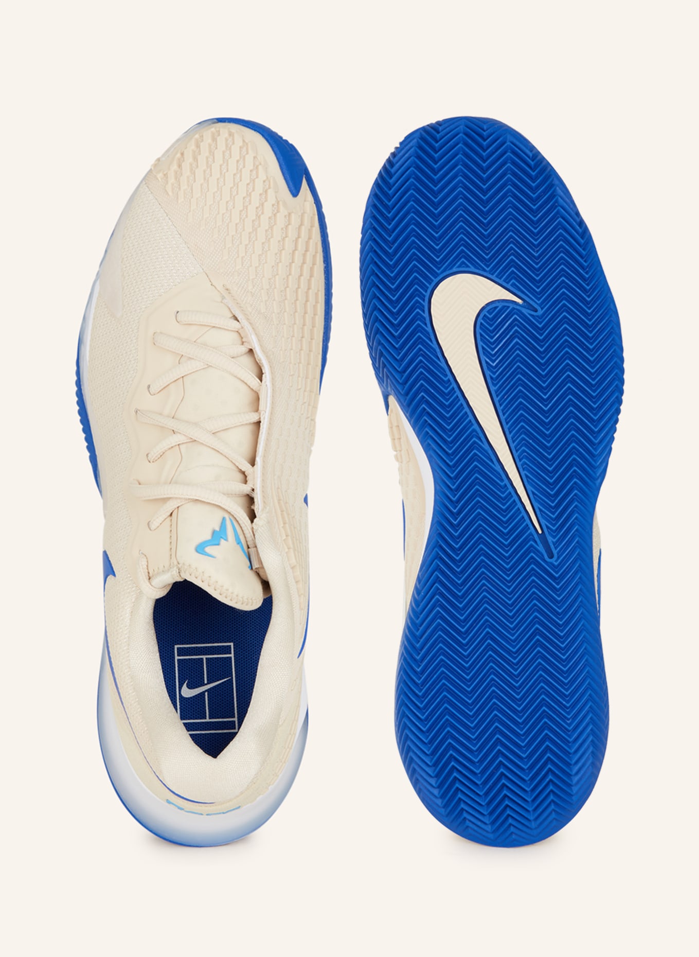 Nike Tennis shoes COURT AIR ZOOM VAPOR CAGE 4 RAFA, Color: CREAM/ BLUE (Image 5)