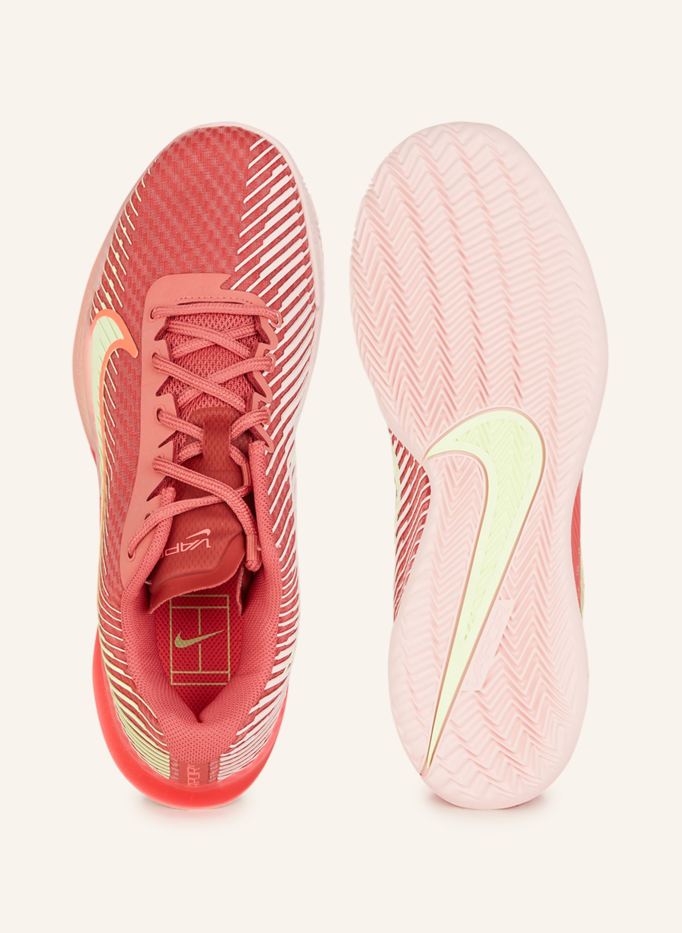 Nike Tennisschuhe NIKE COURT AIR ZOOM VAPOR 11, Farbe: HELLROT/ HELLGRÜN (Bild 5)