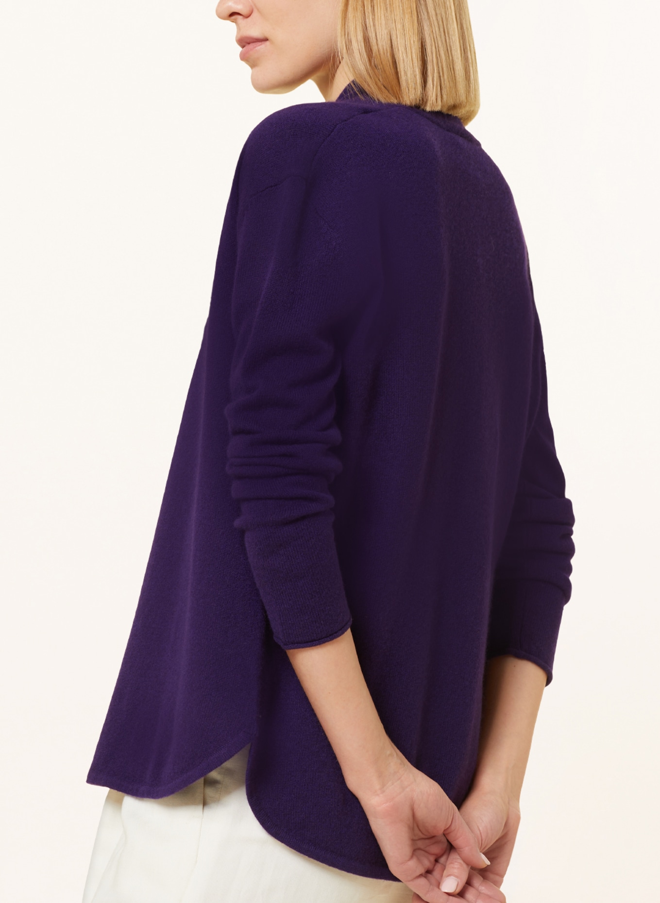 darling harbour Knit cardigan made of cashmere, Color: PURPLE (Image 4)