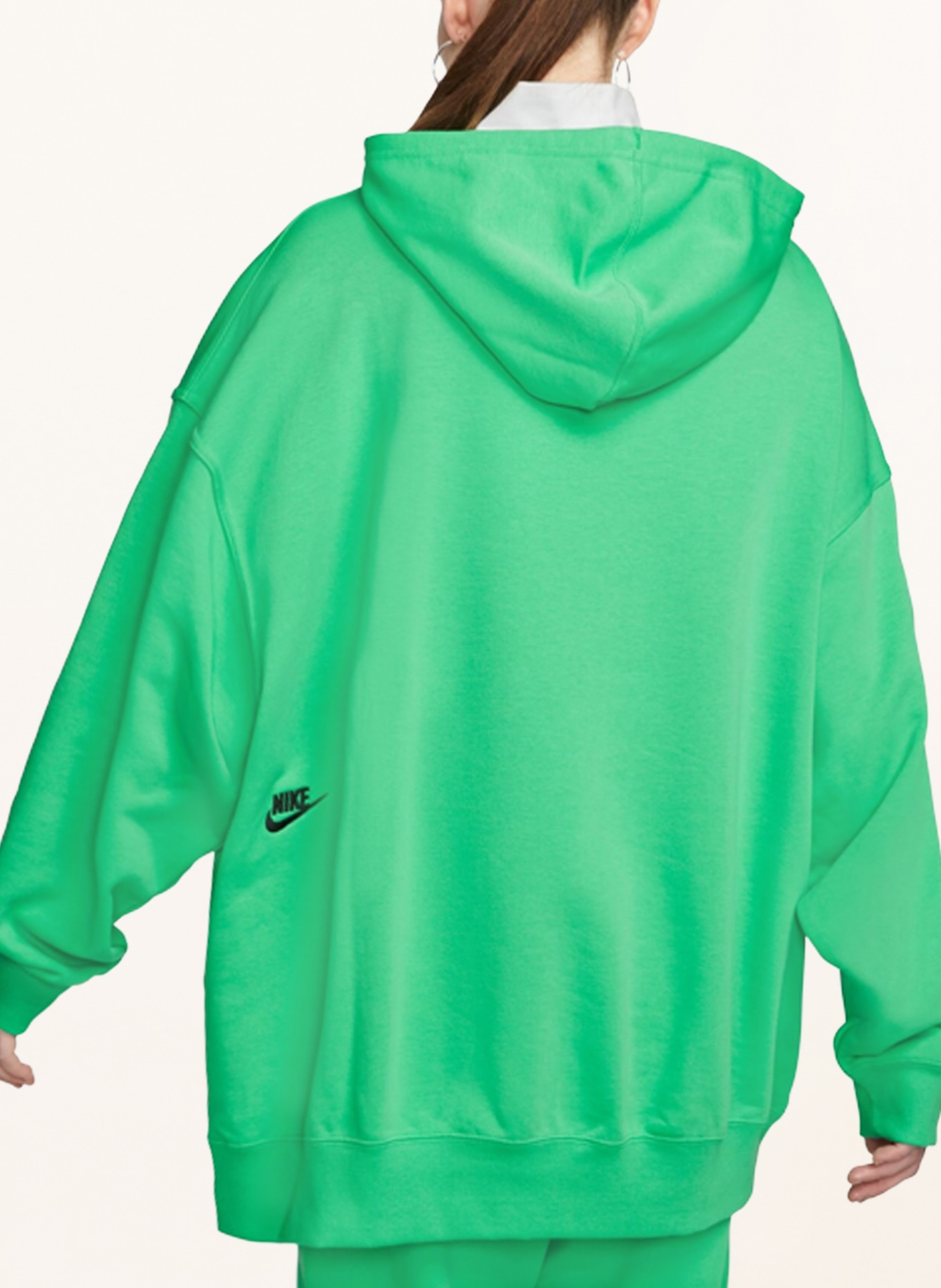 Nike Oversized mikina s kapucí, Barva: SVĚTLE ZELENÁ (Obrázek 3)