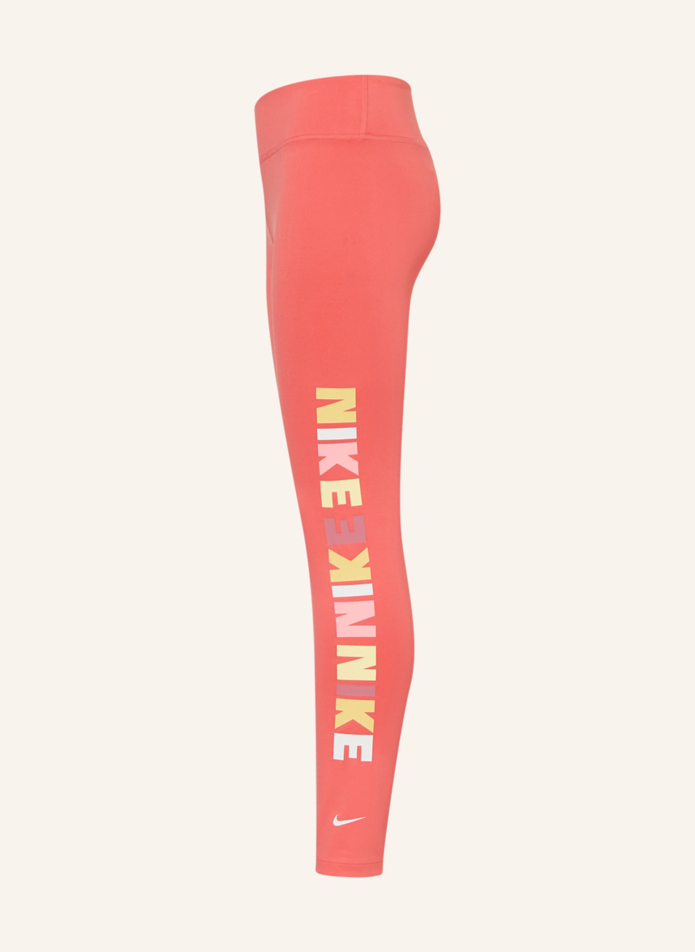 Nike Legíny DRI-FIT ONE, Barva: LOSOSOVÁ/ TMAVĚ ŽLUTÁ (Obrázek 4)