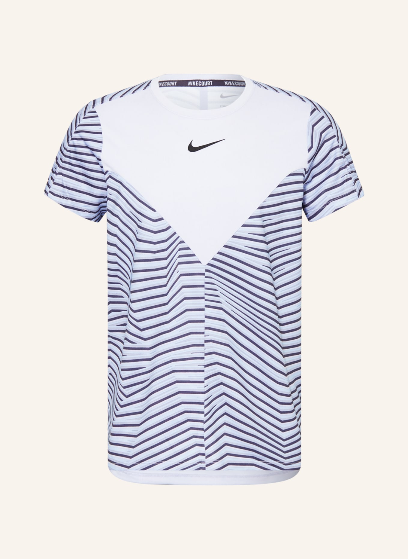 blue and purple nike shirt