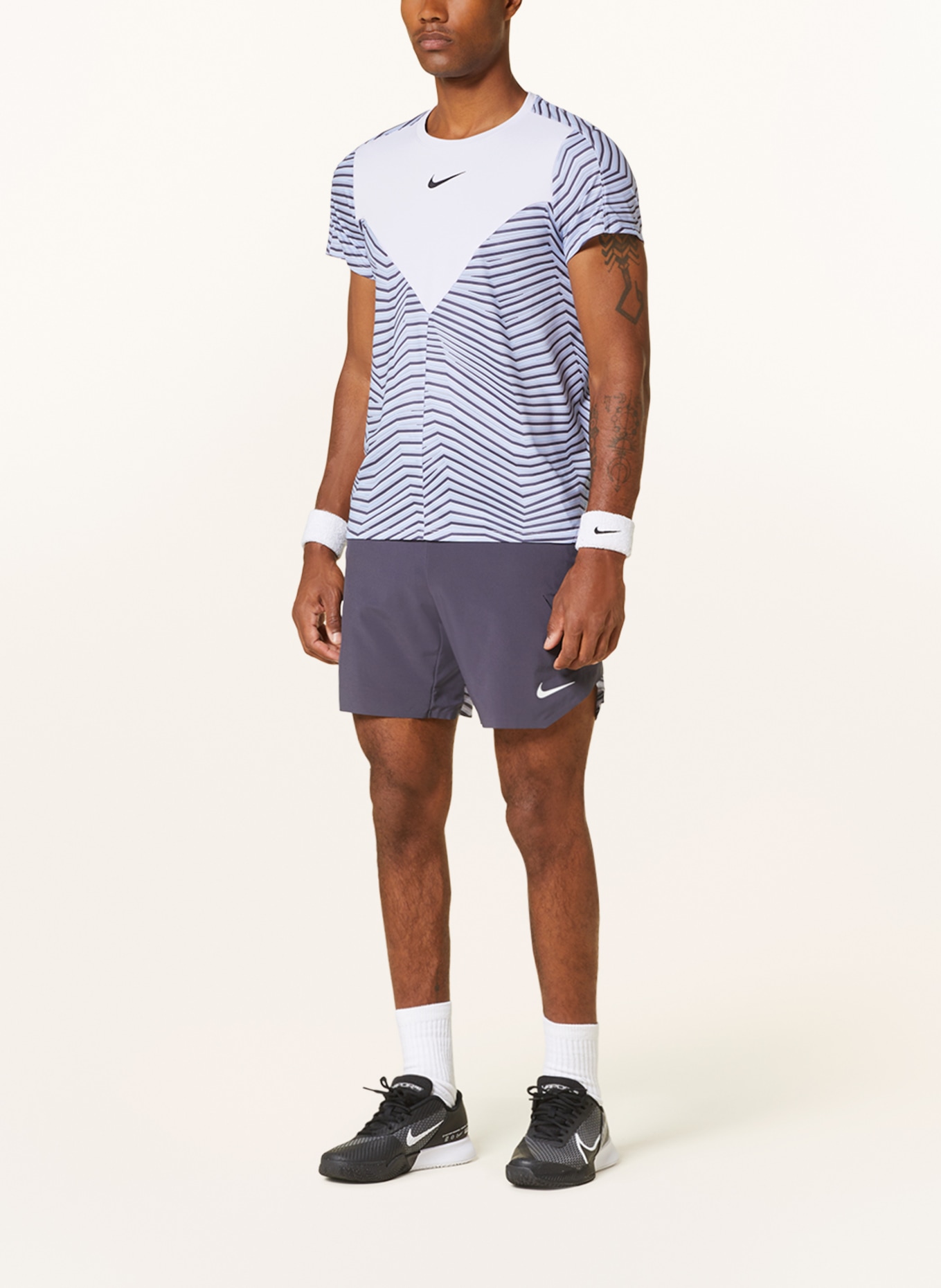 Nike T shirt NIKECOURT DRI FIT SLAM in light purple dark gray