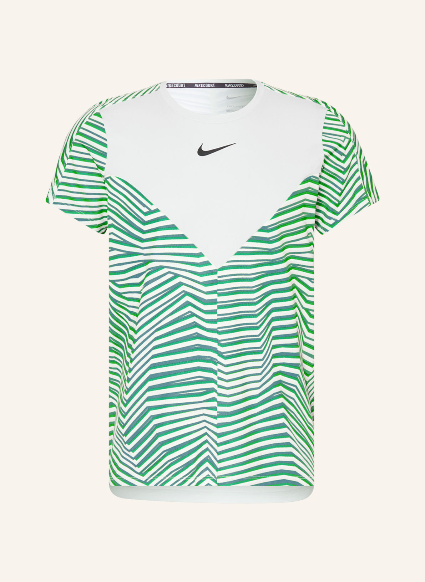 Nike T-Shirt NIKECOURT DRI-FIT SLAM, Farbe: NEONGRÜN/ NEONGELB/ HELLGRAU (Bild 1)