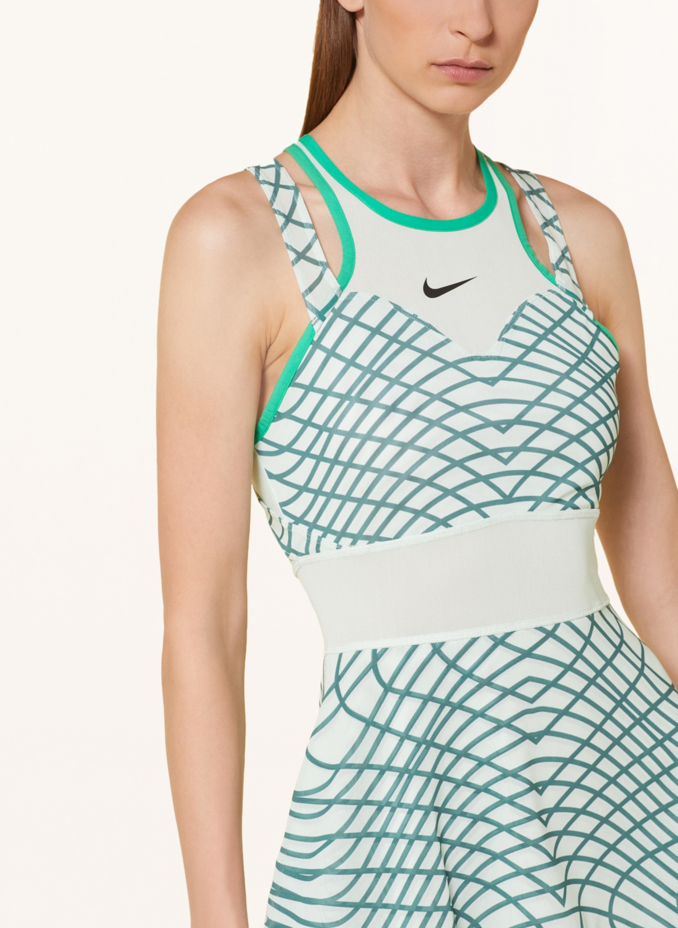 Nike Tenniskleid COURT DRI-FIT SLAM, Farbe: HELLGRÜN/ GRÜN (Bild 4)
