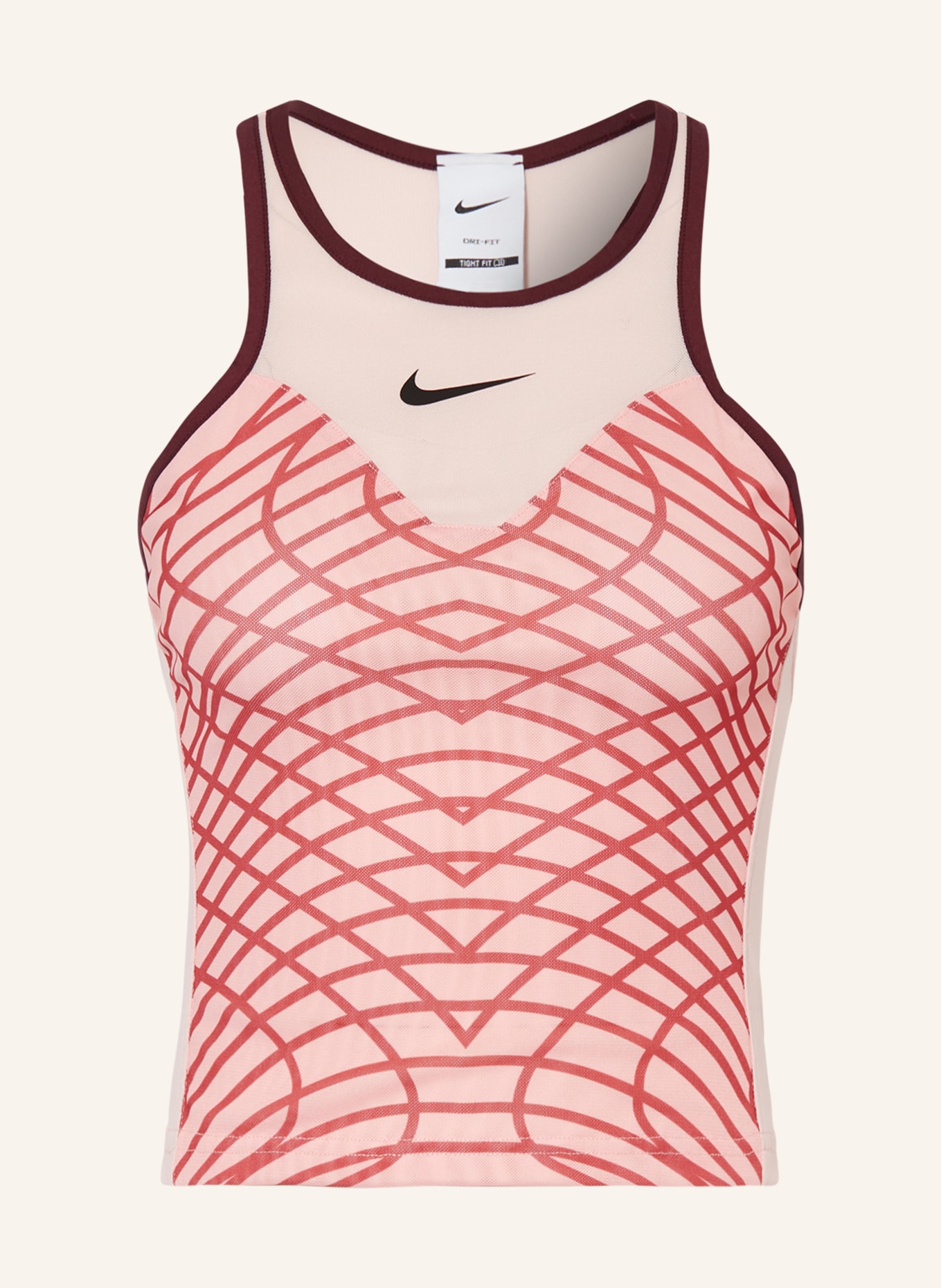 Nike Tílko COURT DRI-FIT SLAM, Barva: RŮŽOVÁ/ LOSOSOVÁ/ TMAVĚ ČERVENÁ (Obrázek 1)