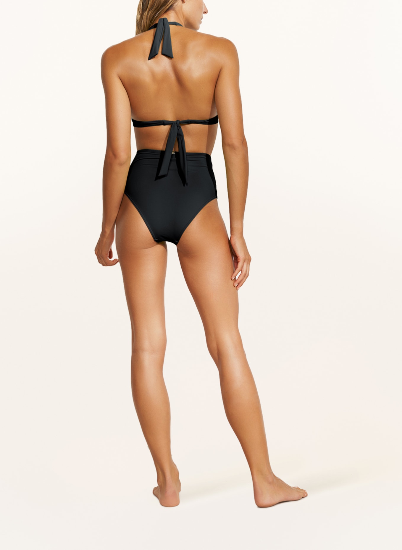 MARYAN MEHLHORN Halter neck bikini top SOFTLINE, Color: BLACK (Image 4)