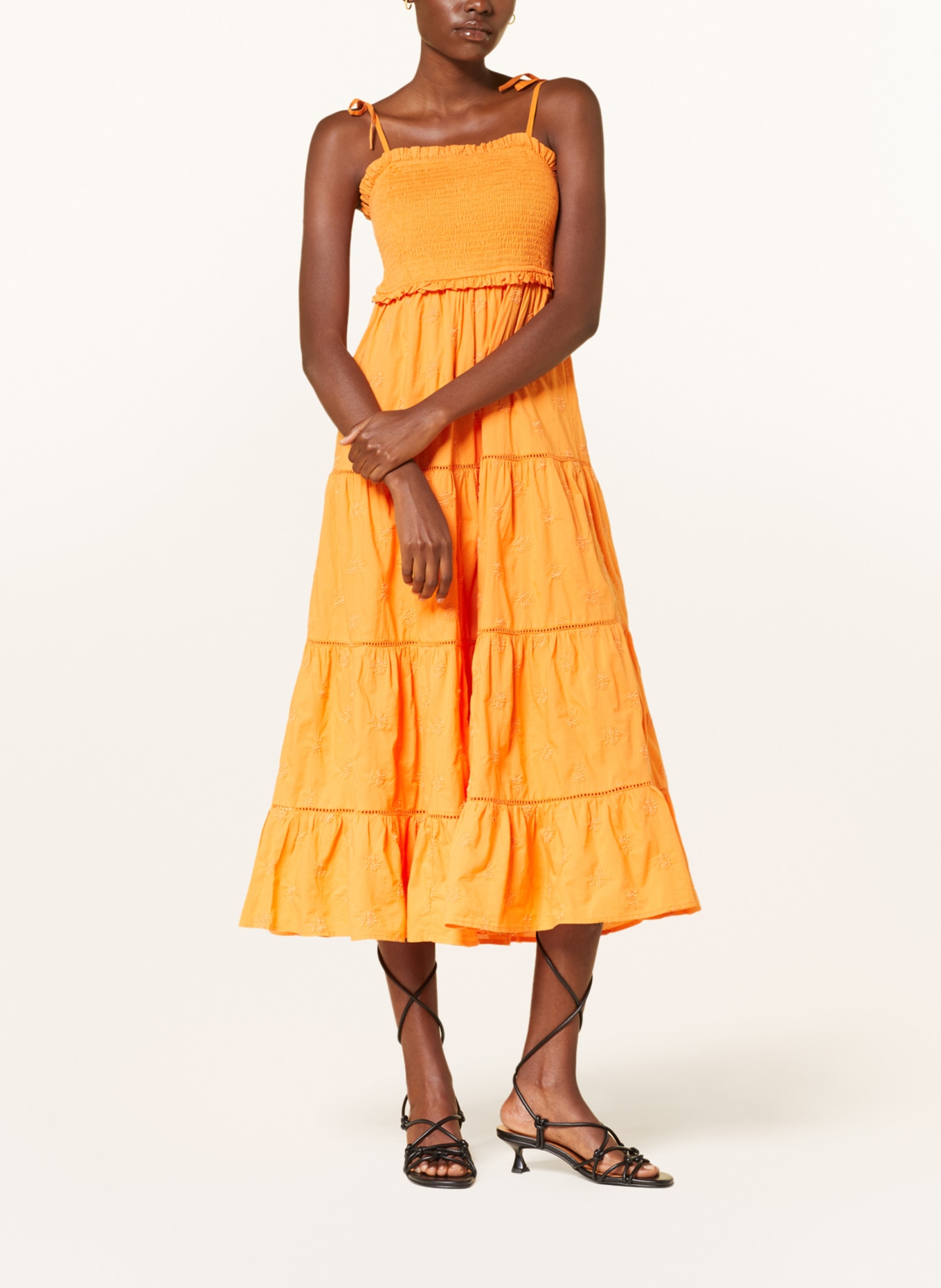 nobody's child Kleid MAISI mit Rüschen, Farbe: ORANGE (Bild 2)