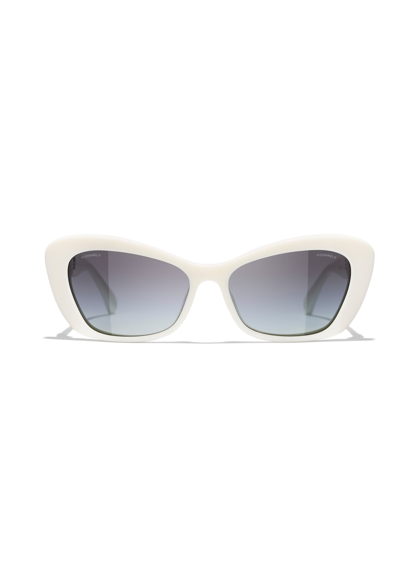 CHANEL Cat-eye shaped sunglasses, Color: 1255S6 - WHITE/ DARK GRAY GRADIENT (Image 2)