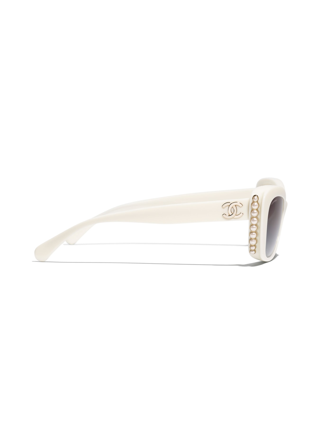 CHANEL Cat-eye shaped sunglasses, Color: 1255S6 - WHITE/ DARK GRAY GRADIENT (Image 3)