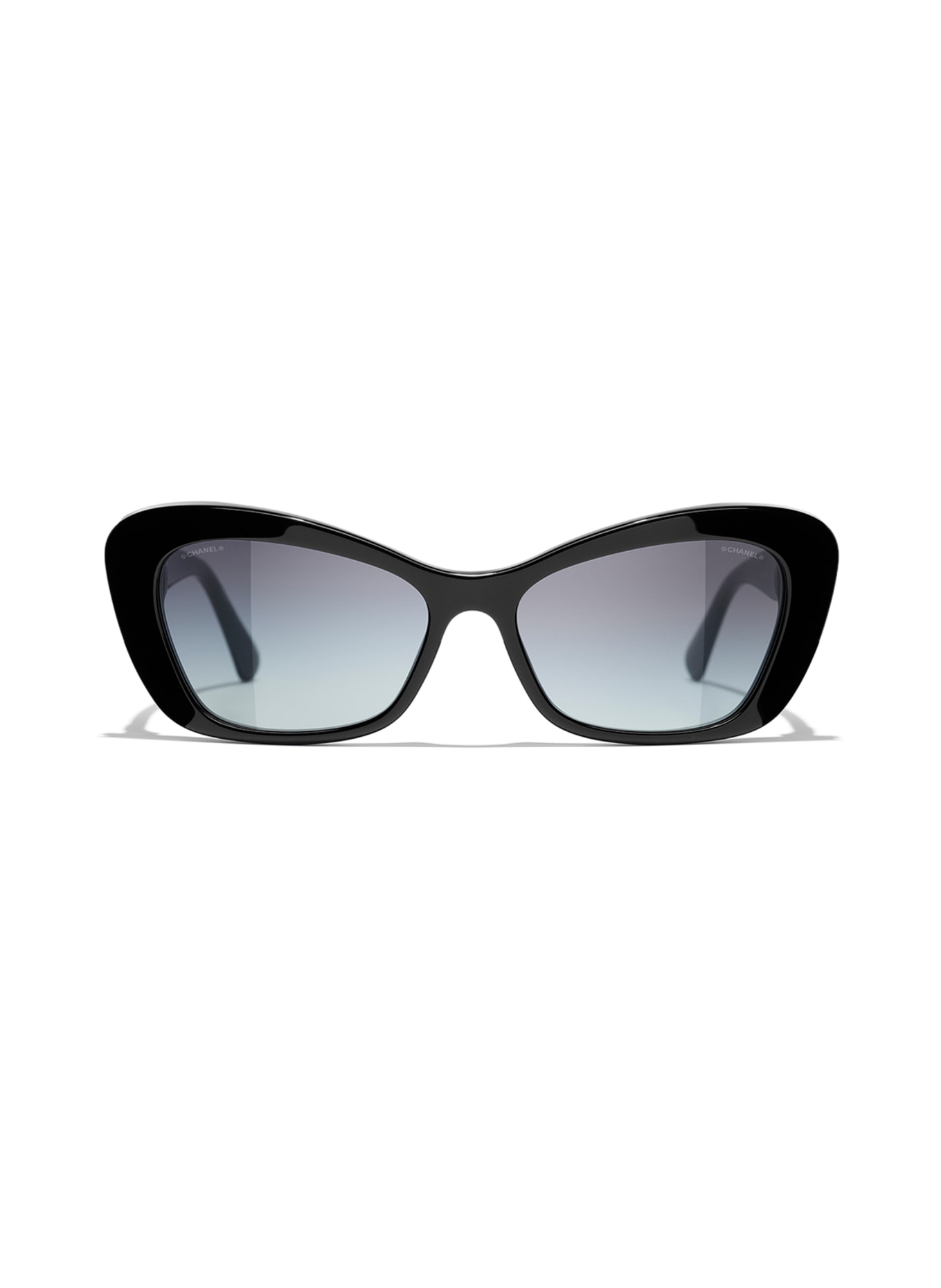 CHANEL Katzenaugenförmige Sonnenbrille, Farbe: C622S6 - SCHWARZ/ GRAU VERLAUF (Bild 2)