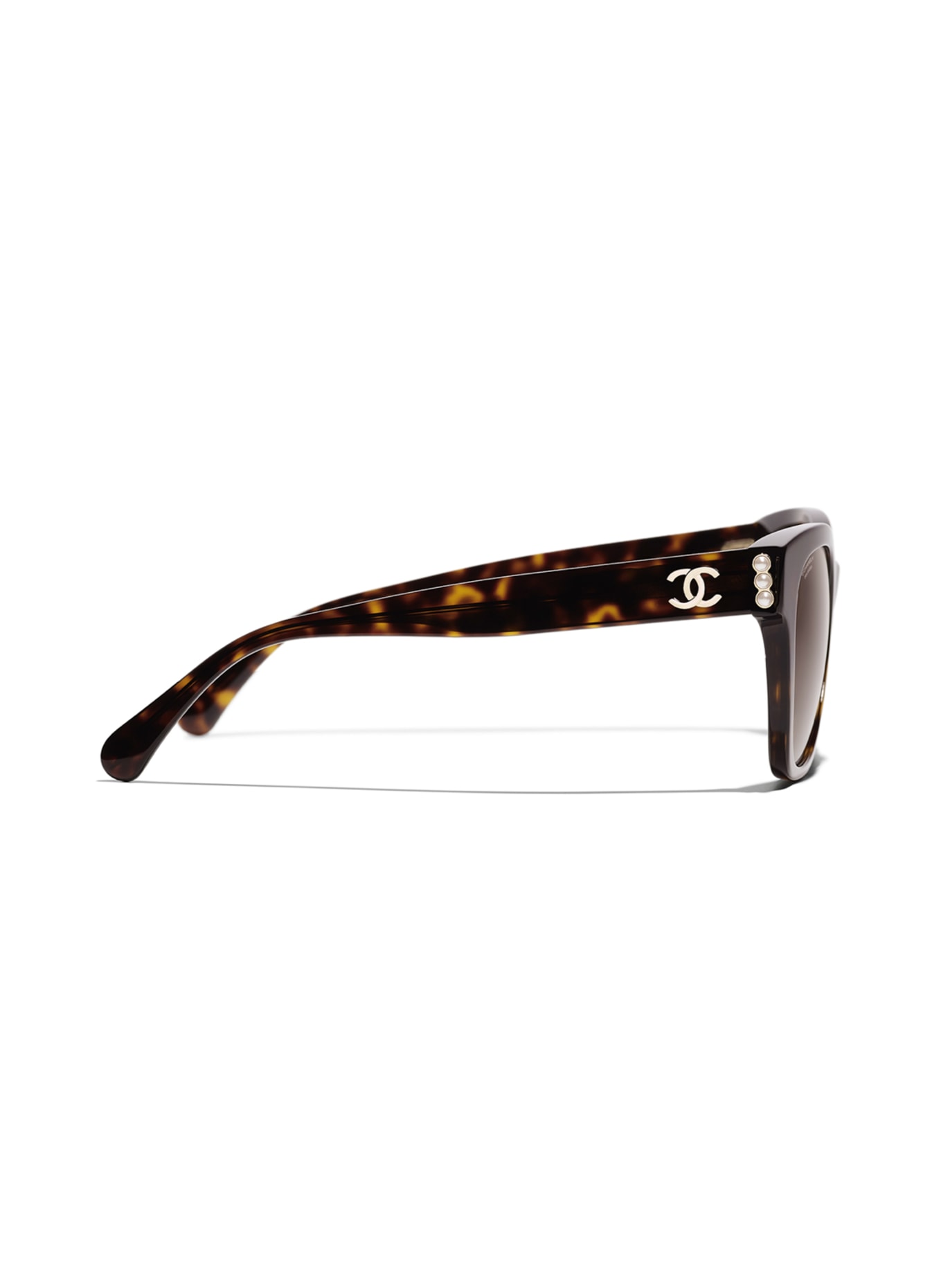 CHANEL Rechteckige Sonnenbrille: C714S9 - HAVANA/ BRAUN POLARISIERT