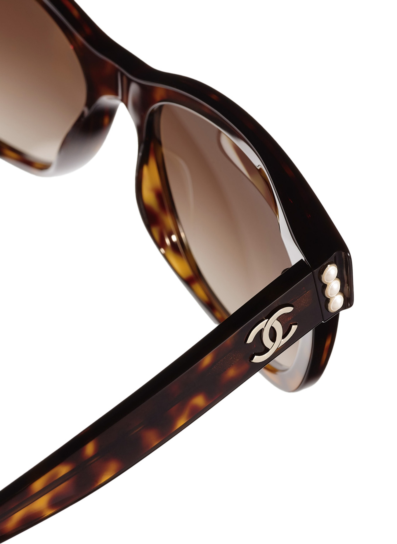 CHANEL Rechteckige Sonnenbrille: C714S9 - HAVANA/ BRAUN POLARISIERT