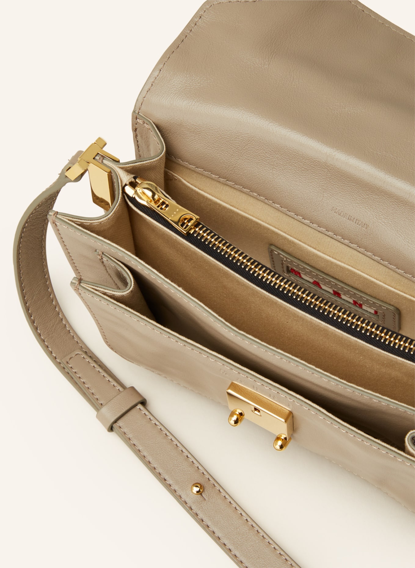 MARNI Crossbody bag TRUNK SOFT, Color: BEIGE (Image 3)