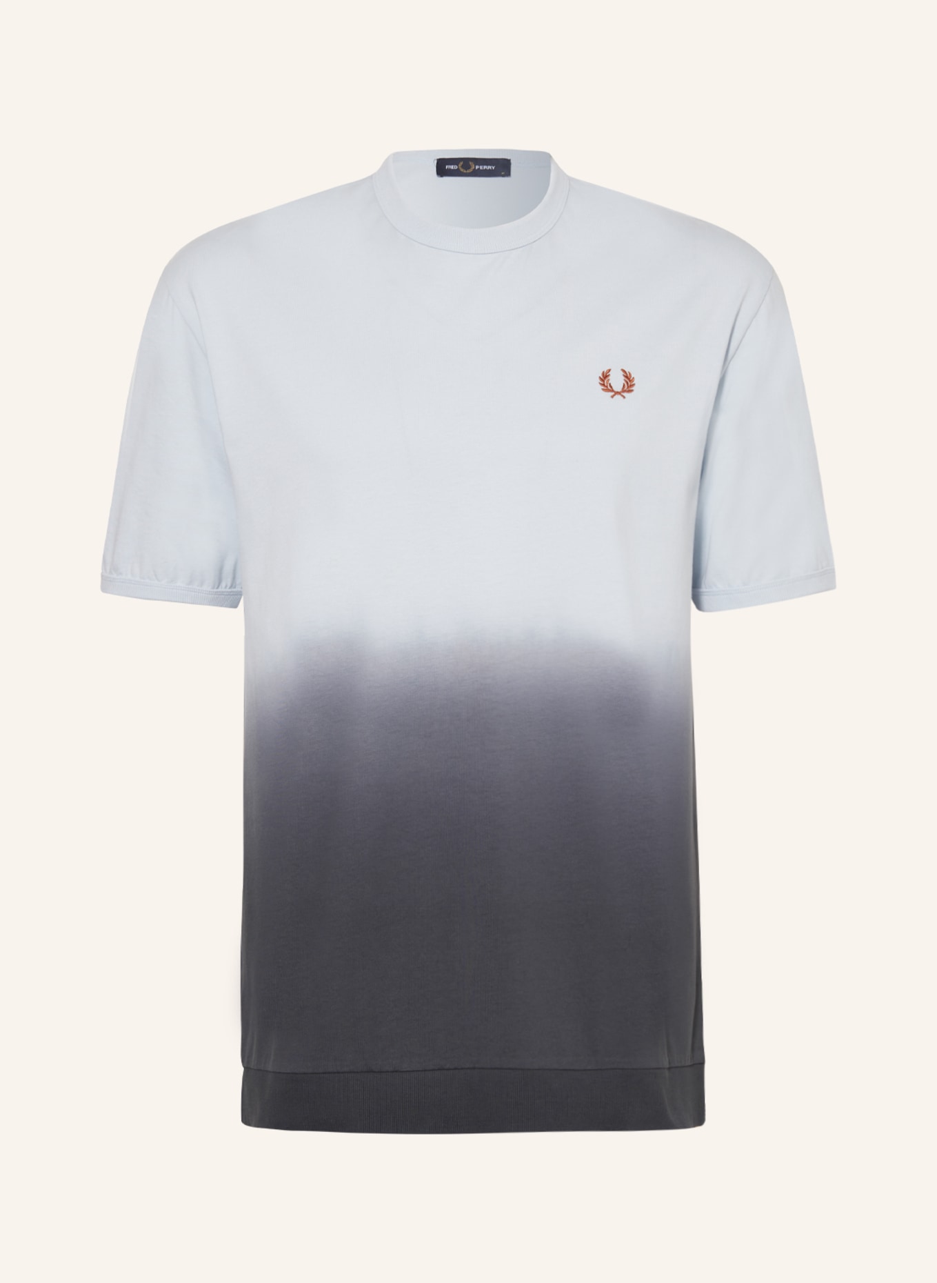 FRED PERRY T-shirt, Color: LIGHT BLUE/ DARK GRAY (Image 1)