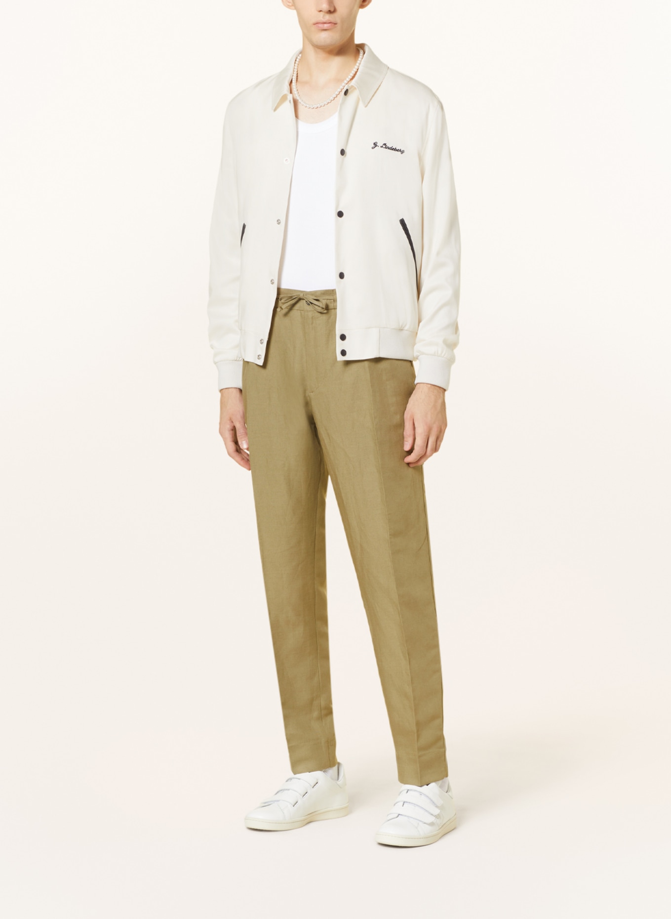 J.LINDEBERG Bomber jacket in white black